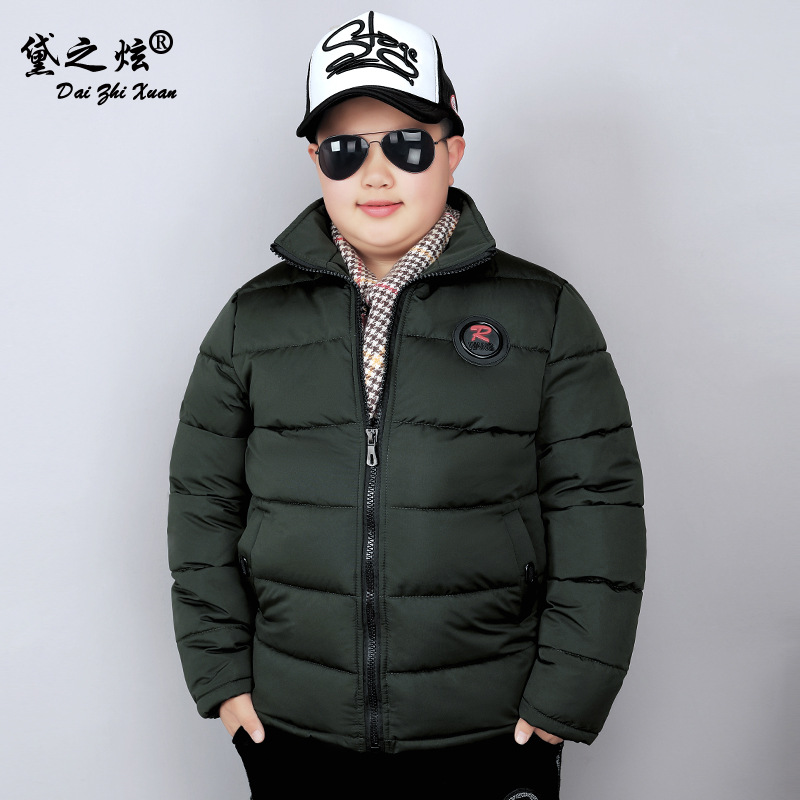 Children's clothing Boy Autumn and winter Cotton 2019 children winter Add fertilizer enlarge cotton-padded clothes thickening cotton-padded jacket Collar paragraph coat