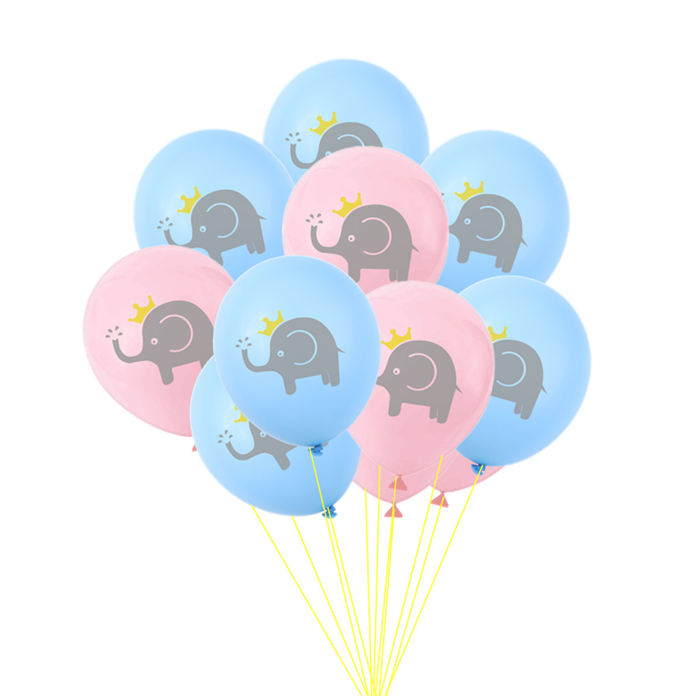 Amazon selling 12 Cartoon Small elephant latex balloon Boys and girls theme birthday party decorate Supplies