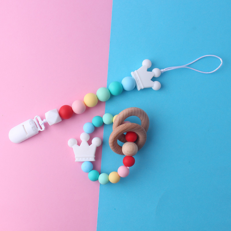 Directo de fábrica de silicona chupete Cadena de bebé de haya silicona teether juguete molar AliExpress Amazon nuevo