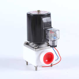 CD-F塑料王电磁阀 耐腐蚀强酸强碱 聚四氟乙稀阀体隔膜式电磁阀