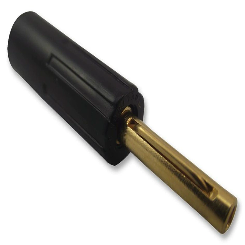 Поставка разъема динамика DELTRON/584-0100, 4 мм, черный/золотой кабель, позолоченный сенсорный сердечник