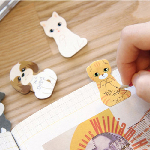 Korean version of Carton cute cardboard cat small note pad sticky notes | N times stickers | sticky notes