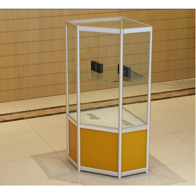 批发订制拐角转角柜展示陈列饰品手机展示柜超市货架玩具货柜柜子
