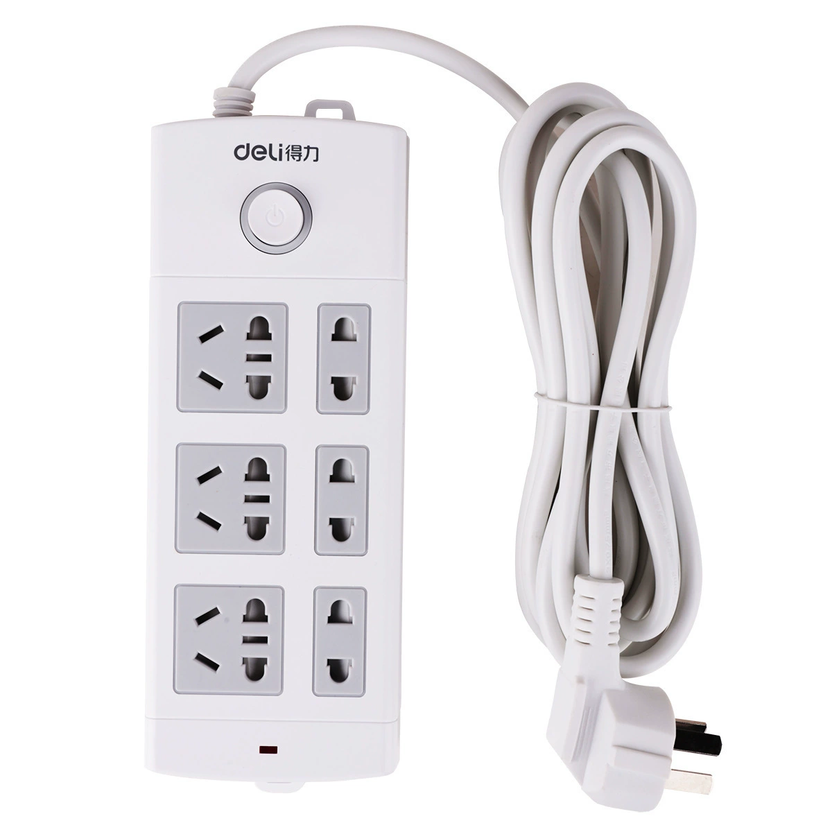 Сетевой удлинитель Deli 18209, 3 м, трёхконтактная колодка/шинная панель/удлинитель с 6 розетками
