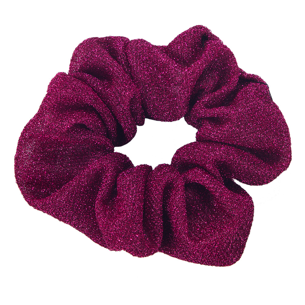 Large Female Hair Ring High-end Flash Fabric Large Intestine Ring Fashion Head Flower Simple Head Ring Jewelry Head Rope display picture 8