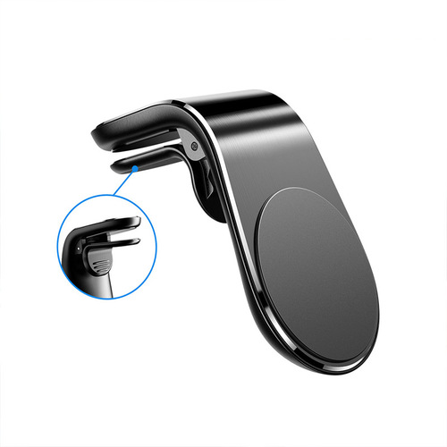 Creative new L-shaped magnetic mobile phone holder car air outlet universal clip car navigation holder factory direct sales