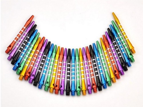 2BA color engraved aluminum alloy dart rod 5 average drawing lines metal rod aluminum rod standard thread 53mm