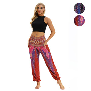 Yoga pants for women Loose women printed lantern pants Street ethnic style waist pants wholesale