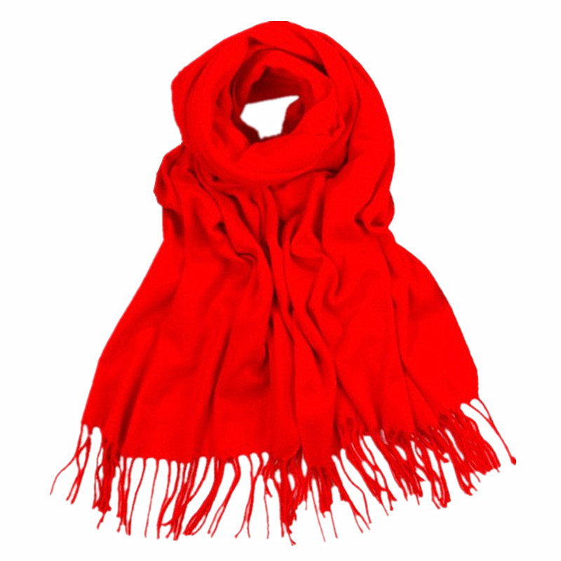 厂家直销秋冬围巾女冬季加厚保暖披肩两用流苏大披巾红色围巾批发|ru