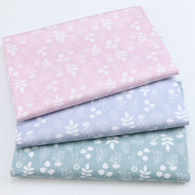 田园小叶子花布全棉面料  家纺四件套床单被套品布料 纯棉印花布