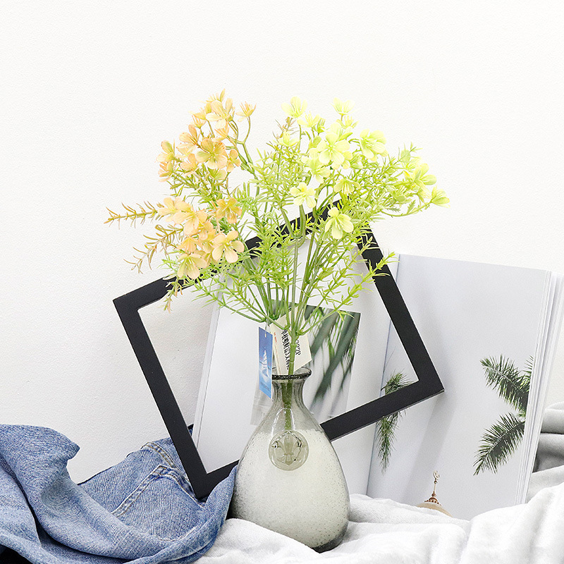 Cross-border exclusive for single branch spray wealth 3 fork Plum Blossom Wedding home decoration European simulation flower table decoration flower