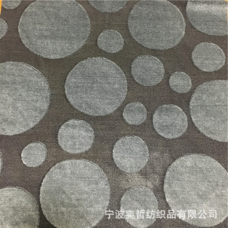 厂家供应针织涤氨提花丝绒布绒 时尚女装 针织面料