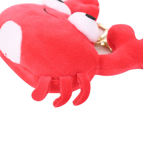 Big crab plush pendant keychain plush hairy crab toy key chain ring chain school bag pendant grabbing machine doll