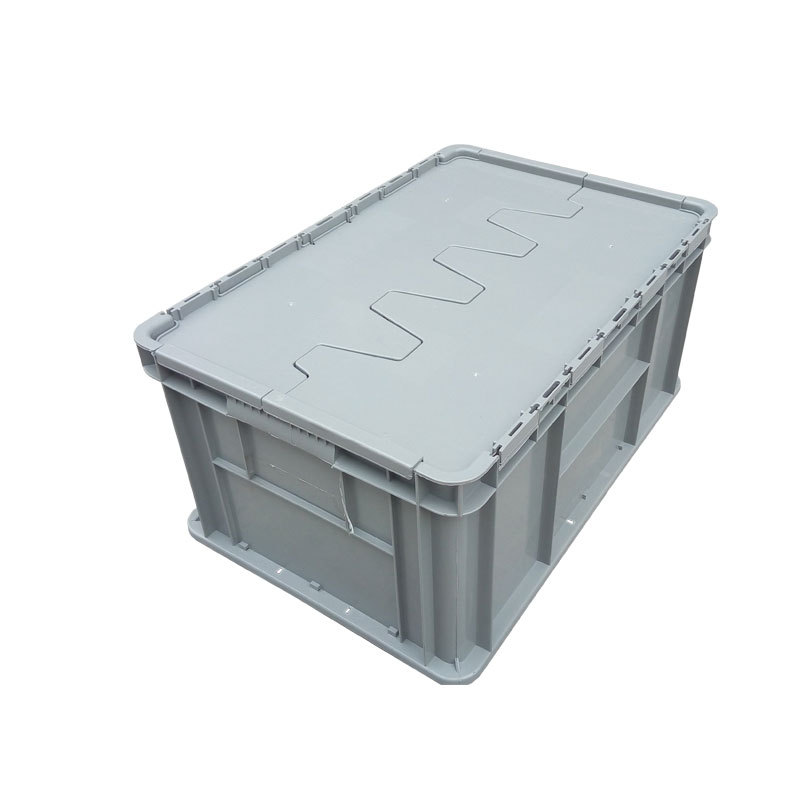厂家批发 翻盖物流箱 600*400*280 防尘带盖箱 连体箱 加厚型耐用