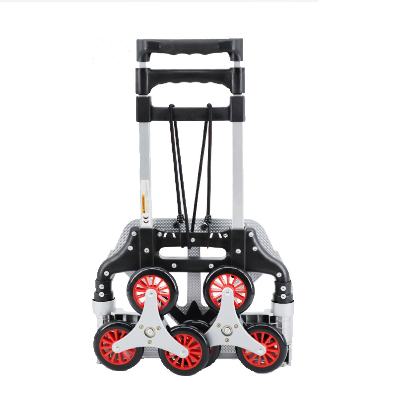 上楼梯神器爬楼梯手拉车折叠六轮小拉车爬楼便携买菜拉杆车楼梯车|ru