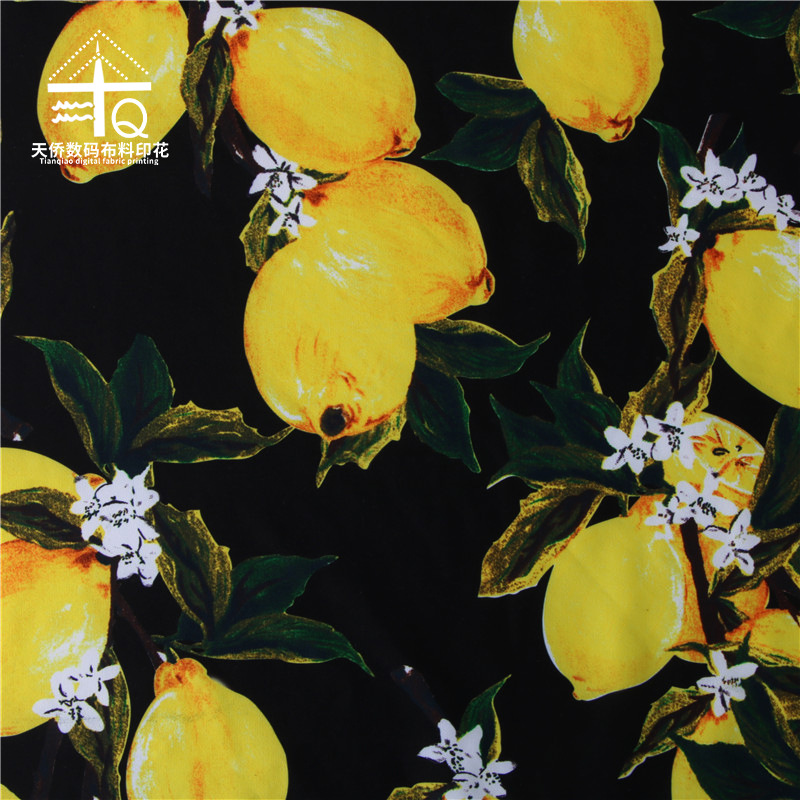 沙发盖布绒毛面料新款精细数码印花复古流行涤纶服装时装布料