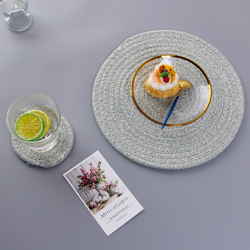 Solid Color Pattern Fashion Solid Color Cotton Placemat