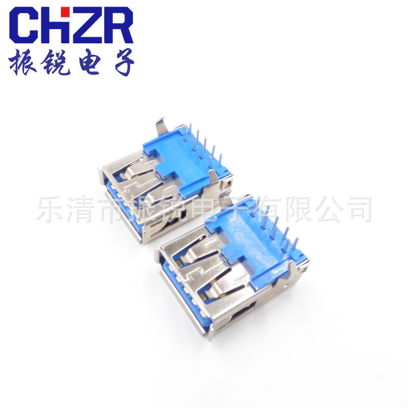 Zhenrui direct selling USB3.0AM AF90 degree curling non-curling flat USB socket USB interface base 9p Zhenrui direct selling USB3.0AM AF90 degree curling non-curling flat USB socket USB interface base 9p
