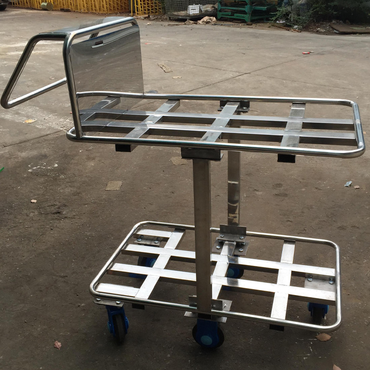 不锈钢固定式双层推车 电商仓库平板推车 工具推车仓库拣货车定制