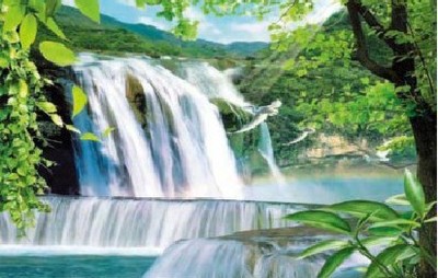 5D纳米魔幻画水晶立体画装饰画动感三维立体画客厅风景装饰画