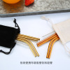 Metal straw stainless steel, set home use, milk tea, mixing stick, 6 pieces