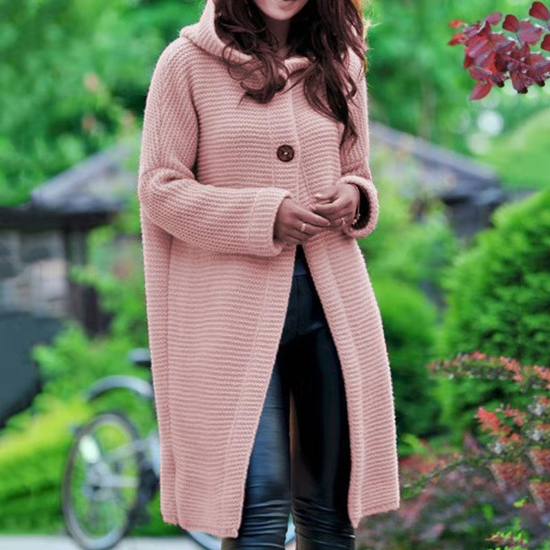 women s casual button long hooded cardigan nihaostyles clothing wholesale NSSX73227