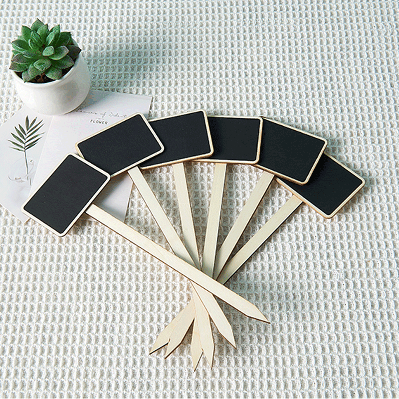 定做批发韩国创意木质diy工艺品摆件 花园装饰标价牌 小黑板插枝