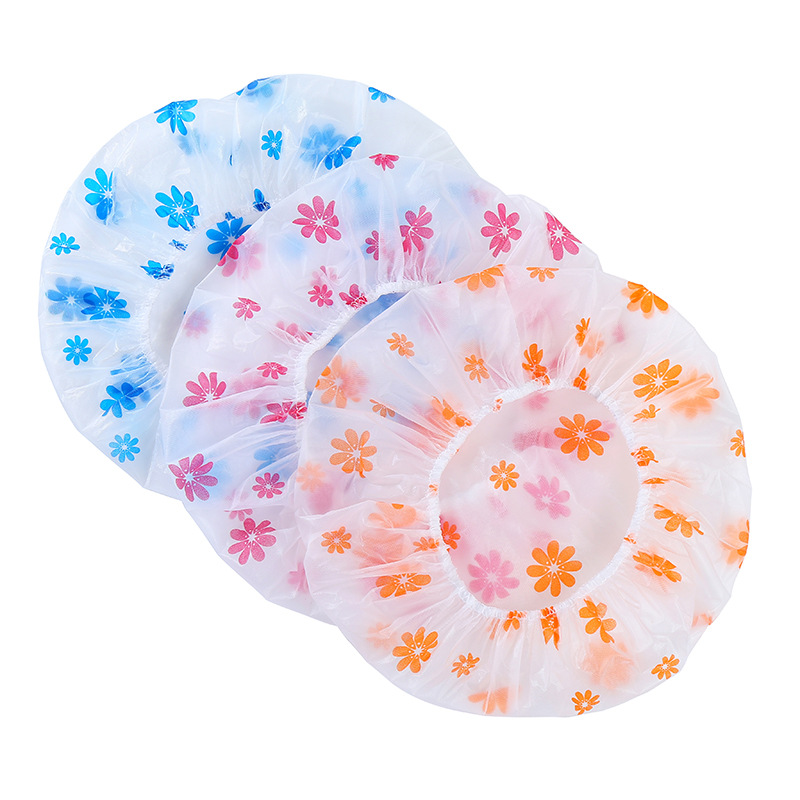 General shower cap enlarge PE Shower cap Waterproof shower cap printing adult Small flowers Shower cap Manufactor wholesale