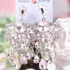 Fashionable crystal, earrings, pendant, European style