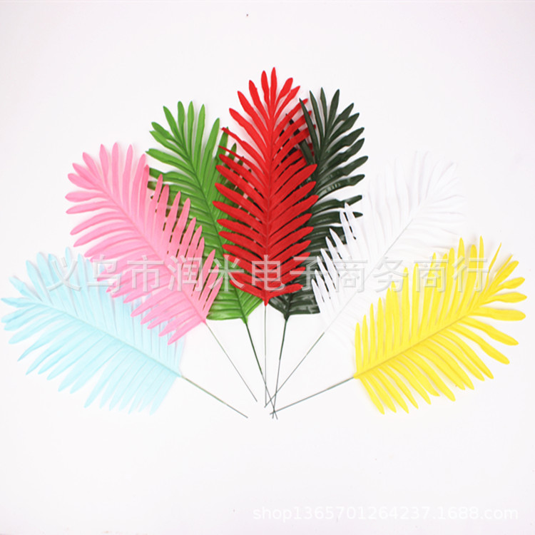 simulation Sunflower leaf Wedding celebration Artificial Plants parts Multicolor wedding arrangement flower arrangement Red leaves San Weikui simulation Fern