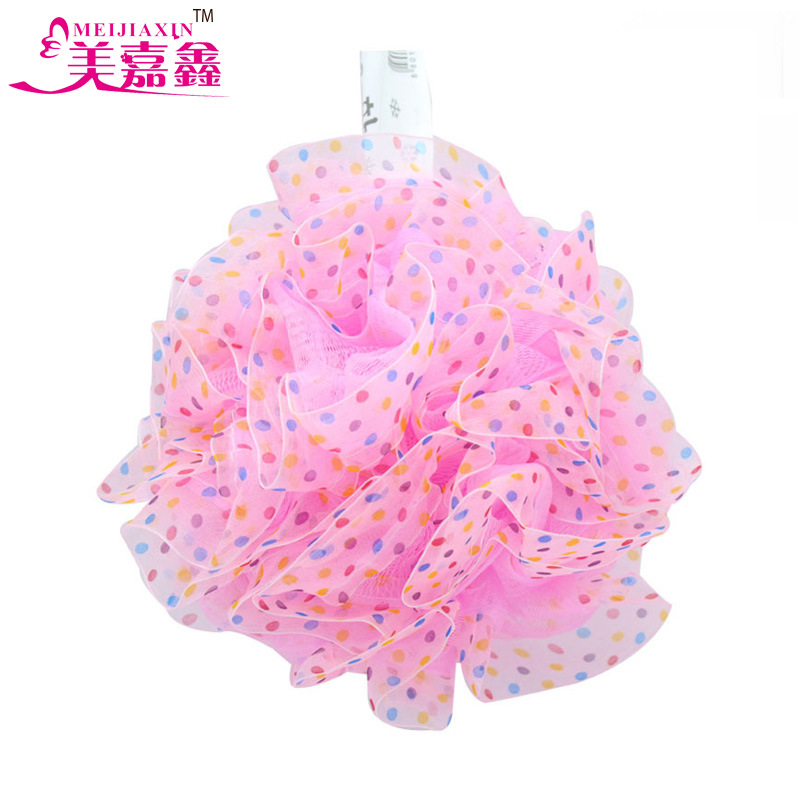 新品时尚豹纹沐浴花 60克大号沐浴球洗泡泡浴打泡泡多色浴花批发|ms