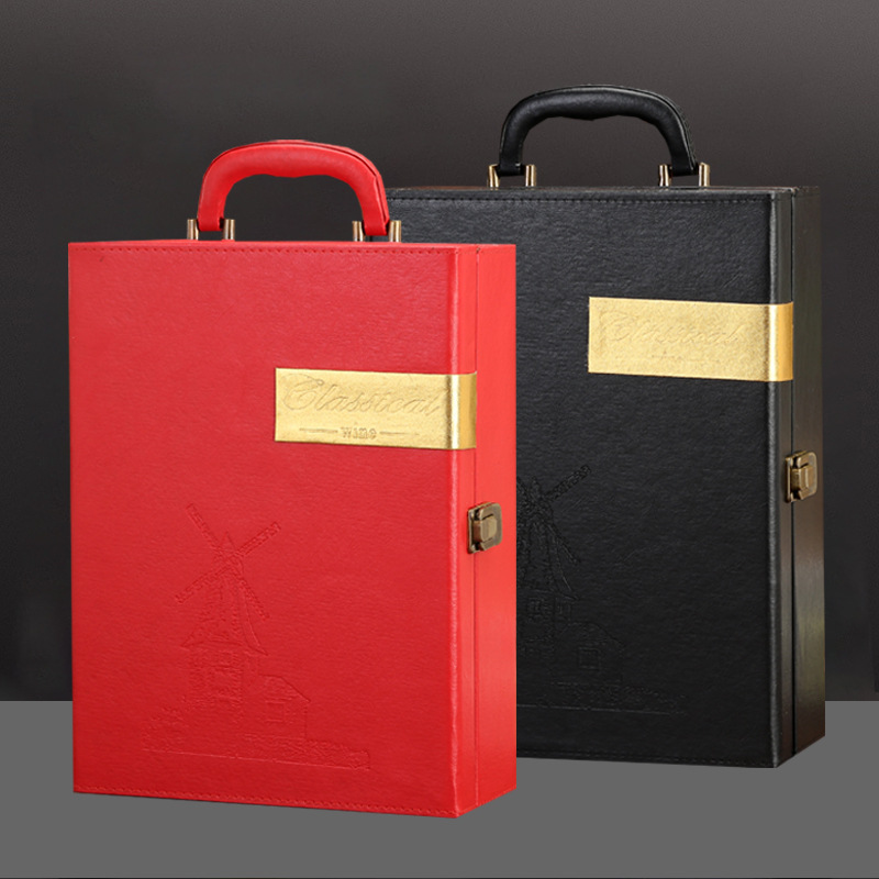 High-end wine Wine Gift Packaging box Wine gift Suitcase child Customizable Manufactor wholesale