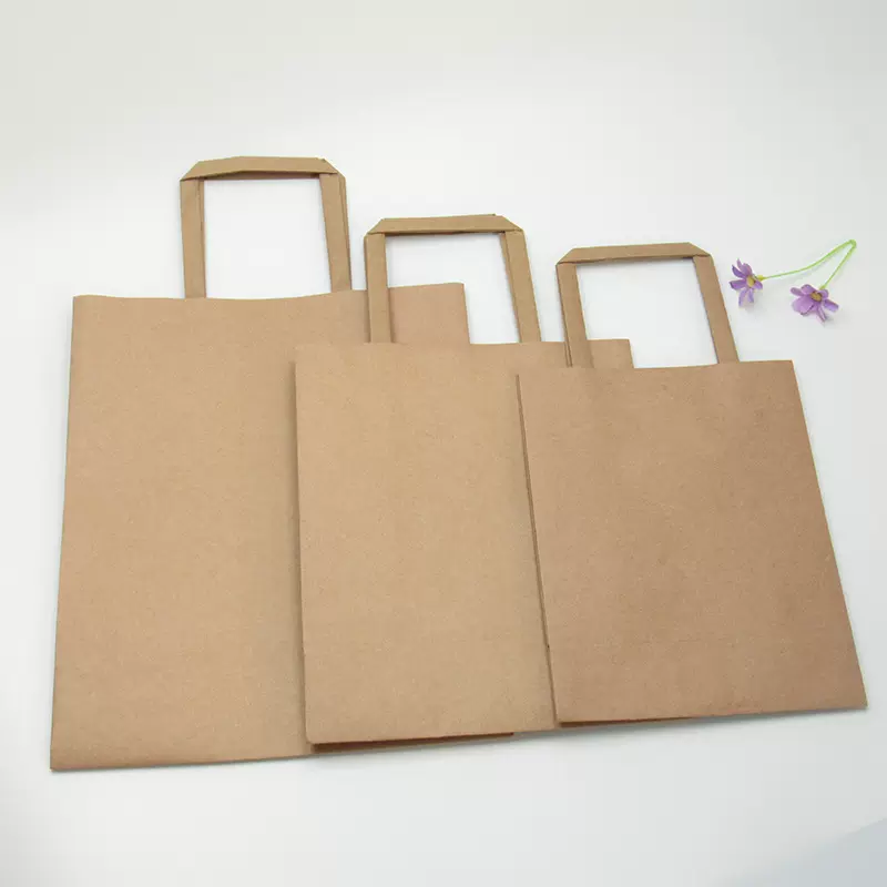定制牛皮纸手提袋服装购物环保礼品纸袋方形烘焙蛋糕外卖打包纸袋