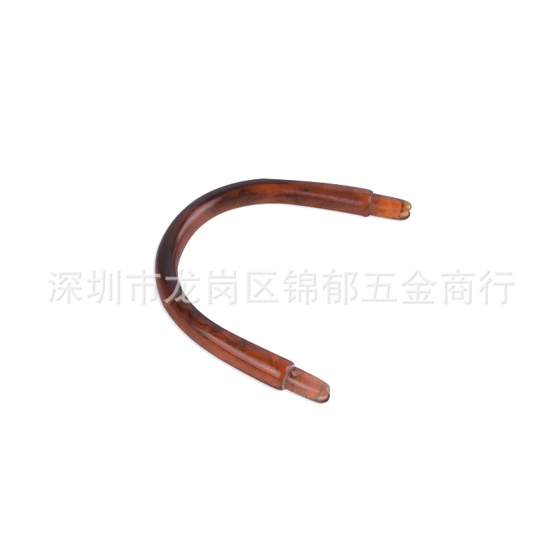 手挽100mm 厂家直销 玳瑁色U形手挽树脂提手包袋配件