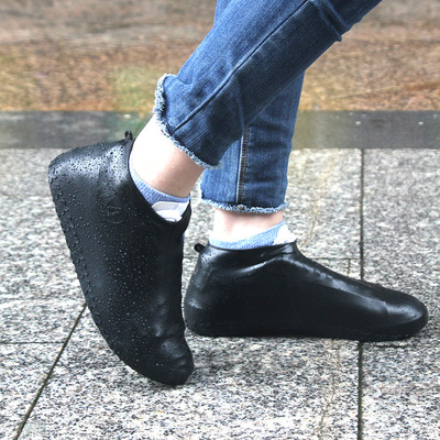 口袋鞋套雨天防雨防水鞋套男加厚防滑耐磨底矽膠成人鞋套女士兒童