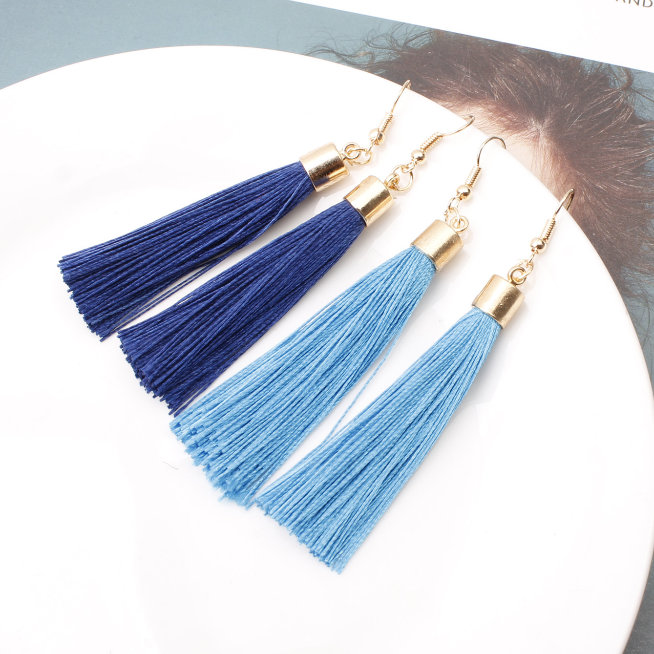 Geometric Pattern Fashion Geometric Alloy Tassel Plating Women's Earrings 1 Pair
