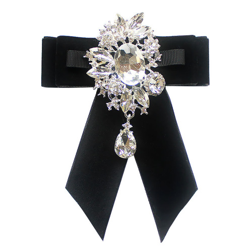 Men's suit collar, formal shirt, tie, wedding banquet collar accessories, rhinestone bow tie