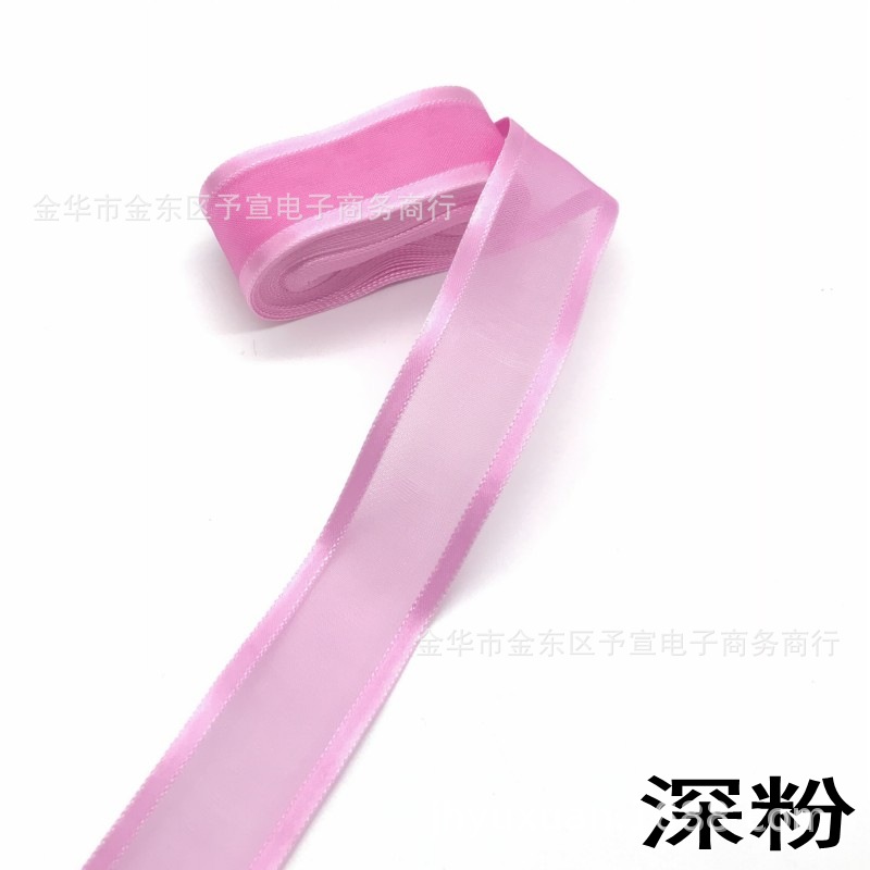 100 código 25mm borde ancho gasa de nieve cinturón gasa DIY hecho a mano al por mayor flores cinta Correa Accesorios