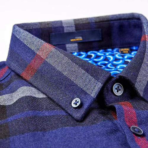 New men's fashion plaid shirt with extra thick, brushed lining—stylish, warm, and perfect for casual wear. Comfortable, slim-fit design—ideal for guys.
