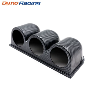 Factory direct supply car modified carbon fiber three-hole instrument frame 52mm car horizontal row instrument seat/instrument cover
