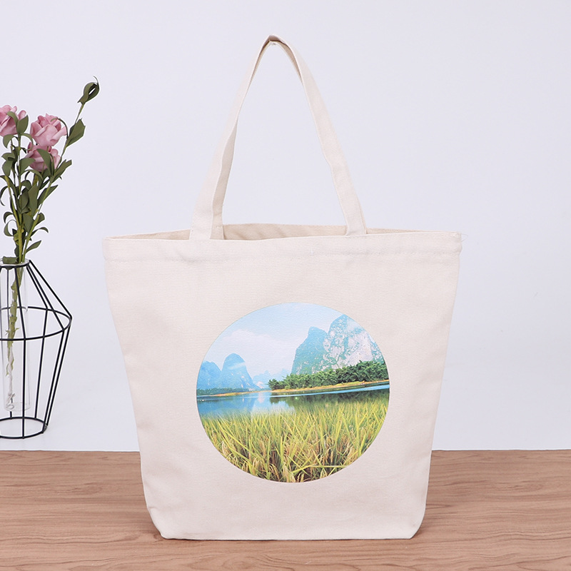 厂家清新精美帆布袋背包袋手提袋大空间购物袋定制