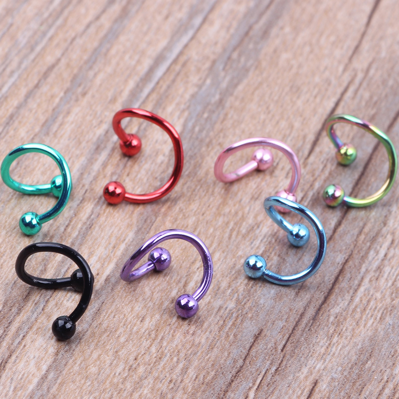 Labret piercing jewelry detail image