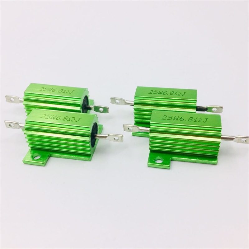 欧优电子:专业生产绿色铝壳电阻25W25欧LED灯电阻 热销进行