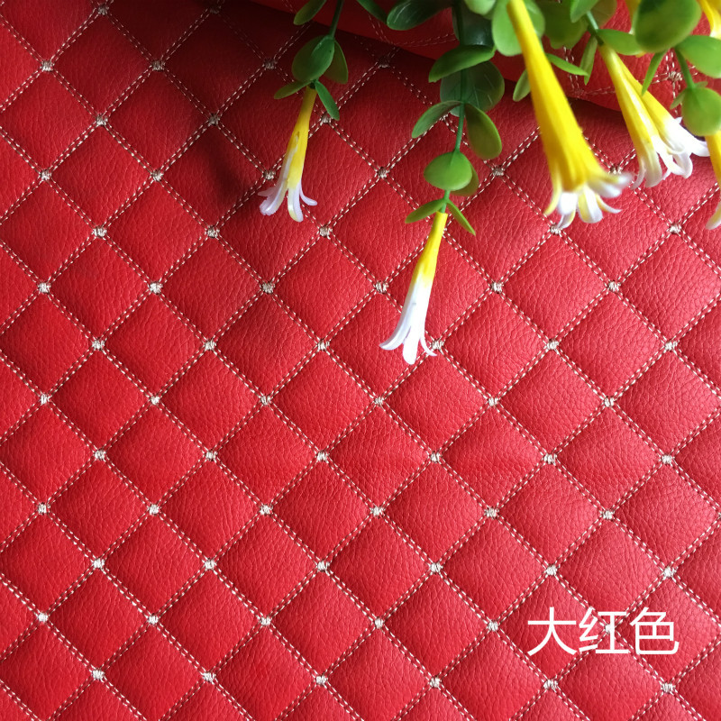 厂家供应 绗缝绗绣菱形格汽车内饰方向盘头靠枕脚垫 可加工定制