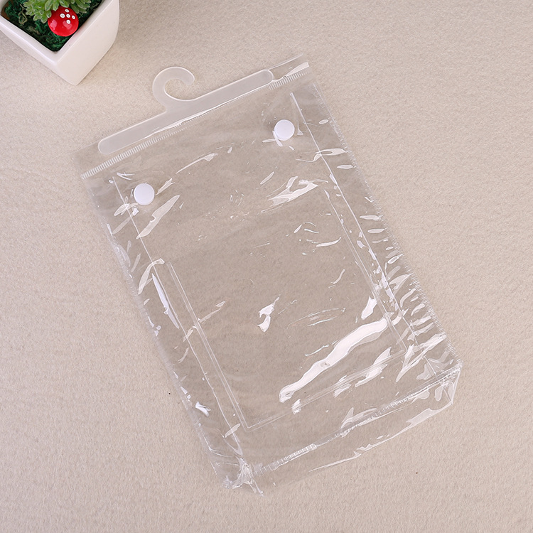 PVC透明挂钩包装袋 透明塑身衣薄膜胶袋 透明pe挂钩袋厂家