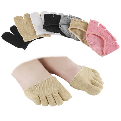 男女棉夏薄前脚掌袜半截隐形袜套露趾瑜伽五指袜露指五趾鱼嘴瑜伽