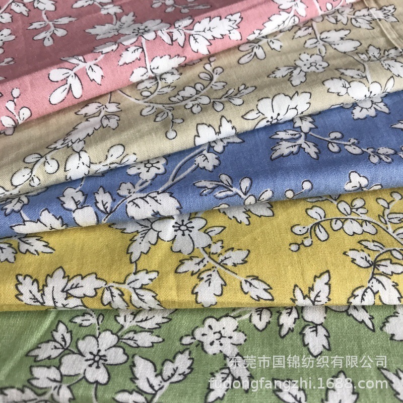 连衣裙印花棉布 全棉府绸印花布 133*72印小碎花布