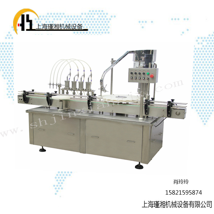 供应 直线液体灌装机  84消毒液灌装旋盖机 大容量玻璃水灌装机