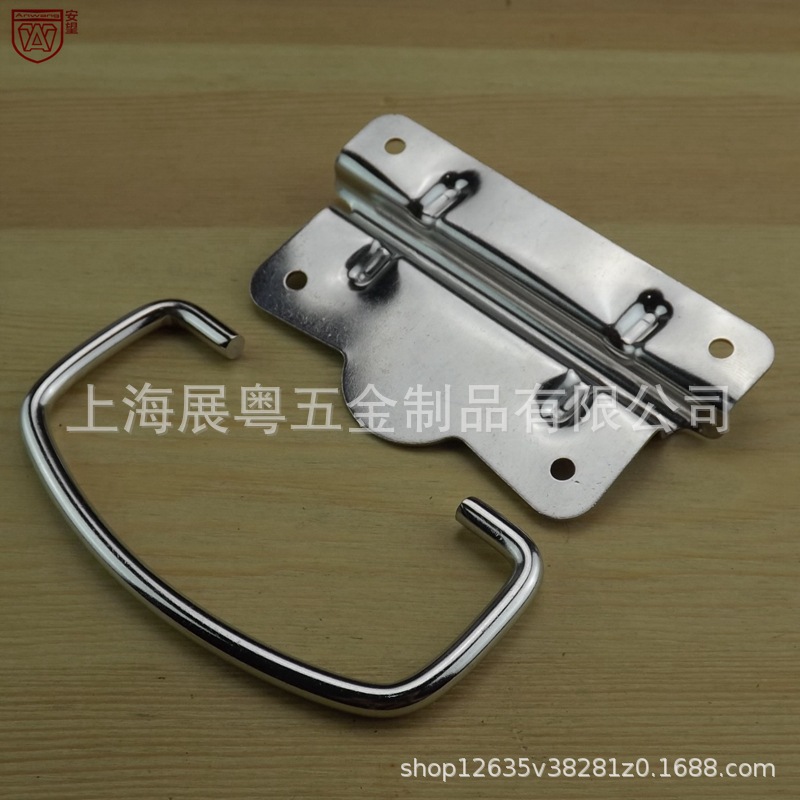 AW90MM acero inoxidable 201 grueso plegable manija móvil mano pesada anillo de tracción bolsa manija de tracción