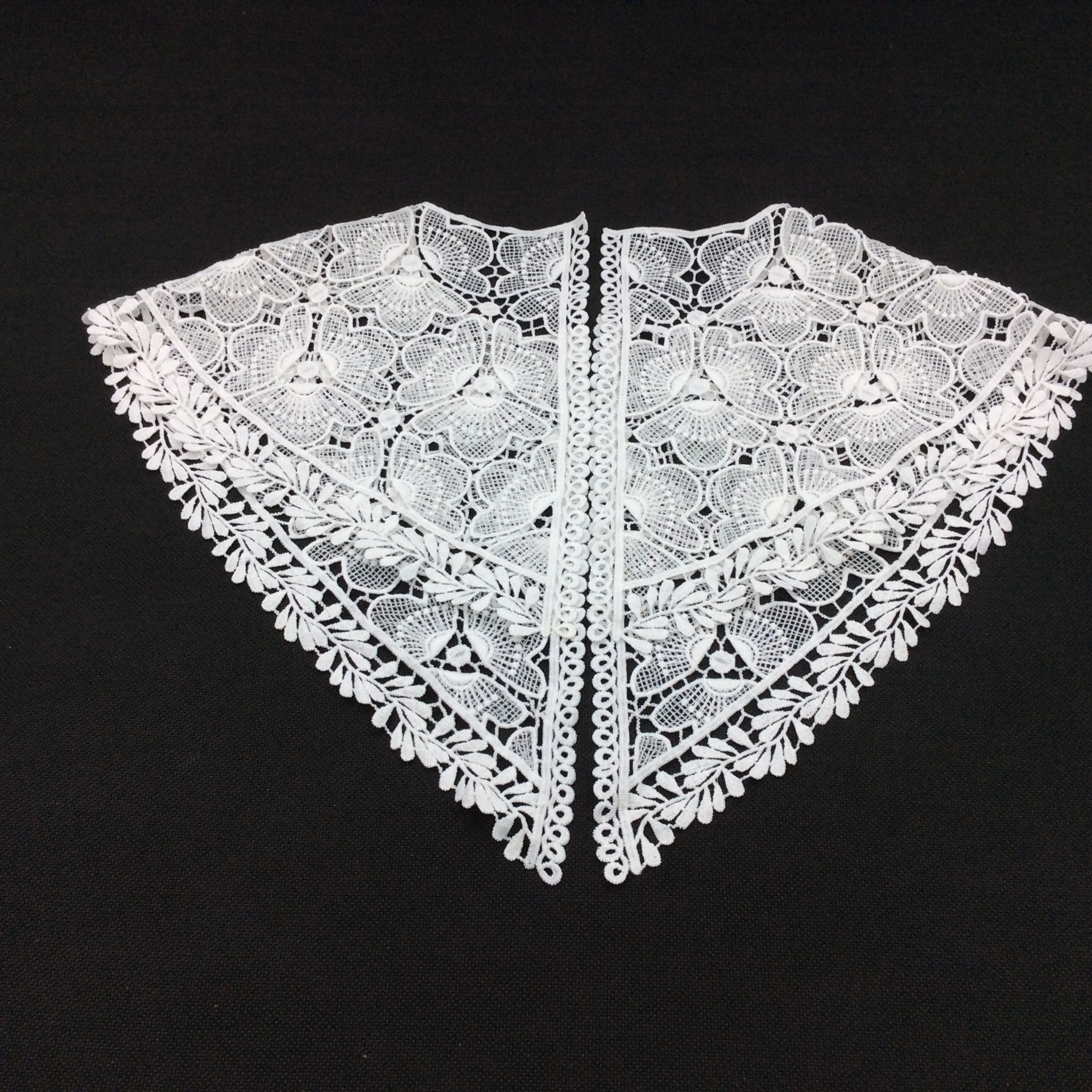 镂空勾花水溶牛奶丝领花绣花布帖婚纱礼服服装服饰辅料披肩假领